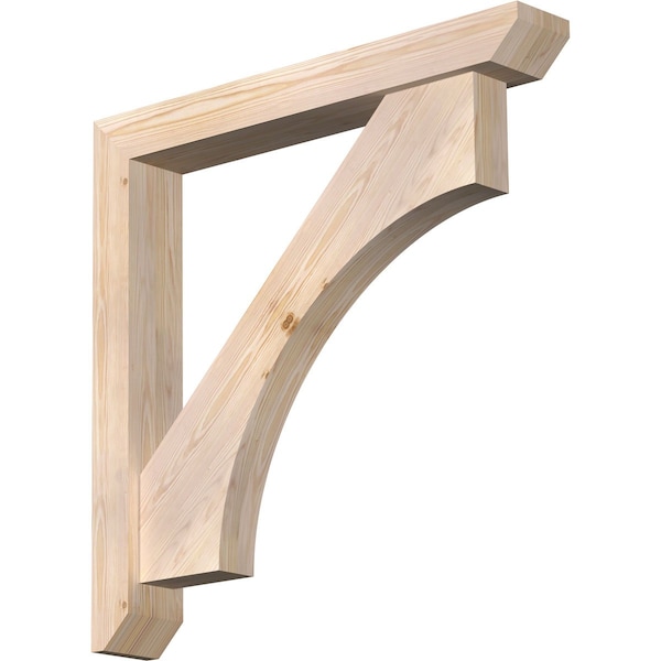 Ekena Millwork Westlake Slat Smooth Bracket w/ Offset Brace, Douglas Fir, 5 1/2"W x 38"D x 38"H BKT0604X38X38WTL06SDF - main